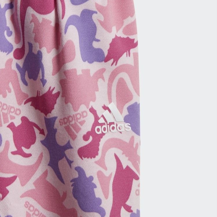 Conjunto Jogger French Terry Rosa Adidas Dino Camo Allover