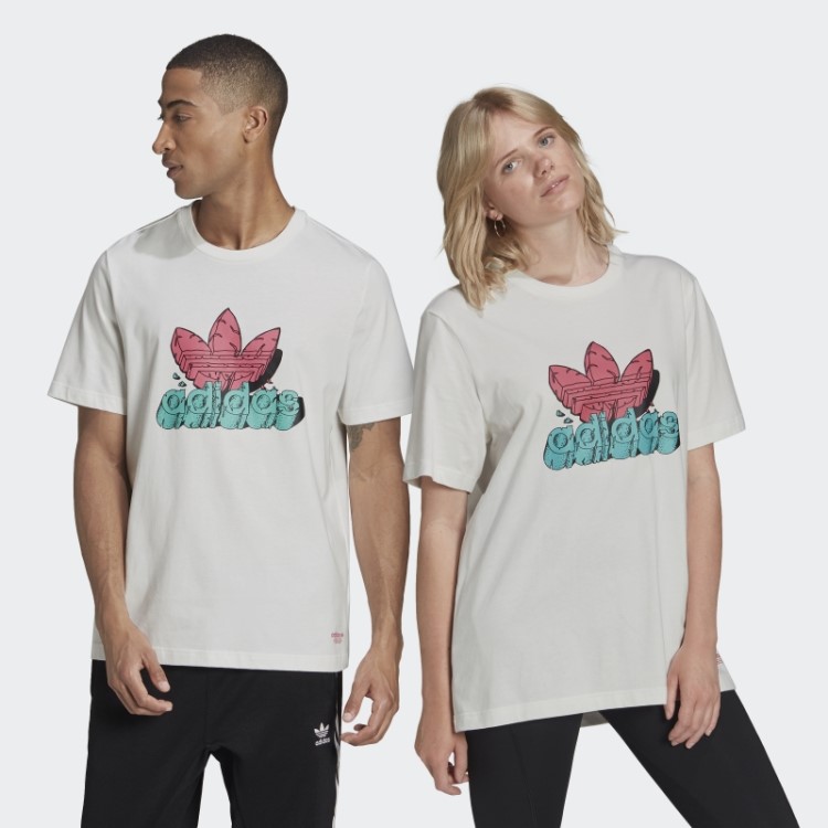 Camiseta Funny Dino (gênero Neutro) Adidas Branca