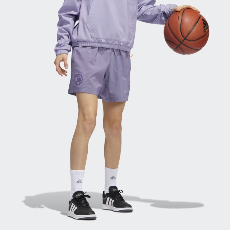 Calção Adidas Hoop York City Fixado Tech Roxo
