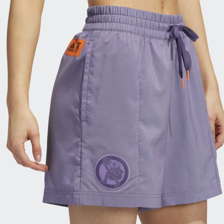 Calção Adidas Hoop York City Fixado Tech Roxo