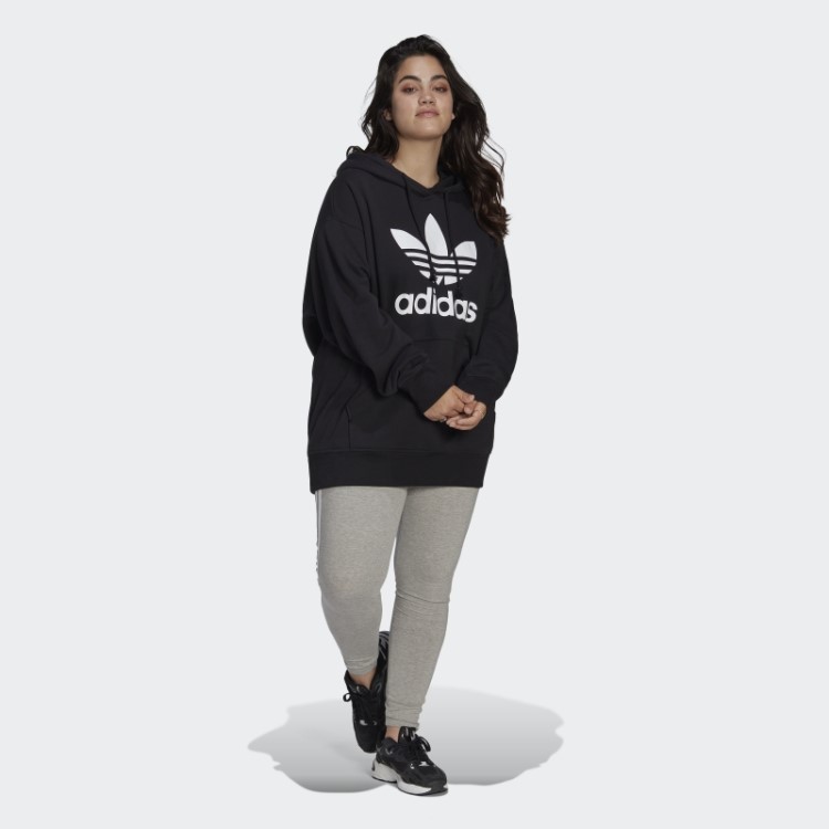 Moletom Com Capuz Trefoil (tamanho Grande) Adidas Preto