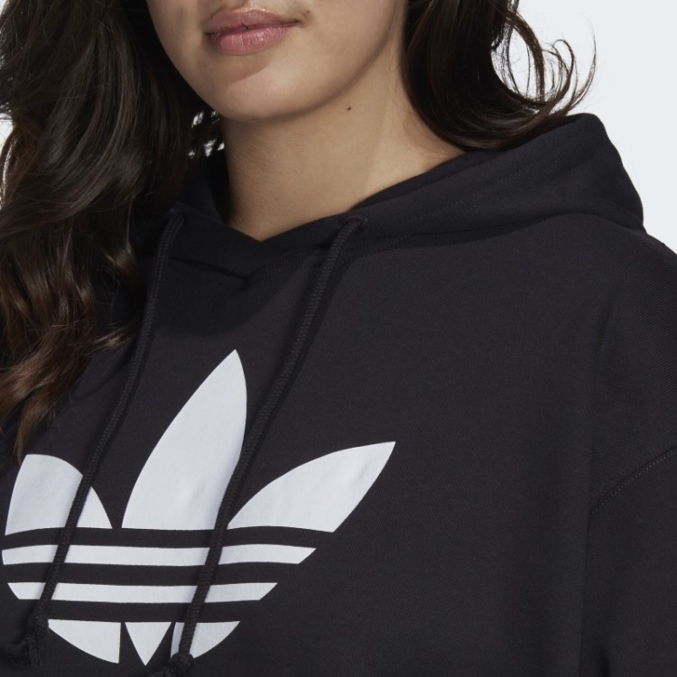 Moletom Com Capuz Trefoil (tamanho Grande) Adidas Preto