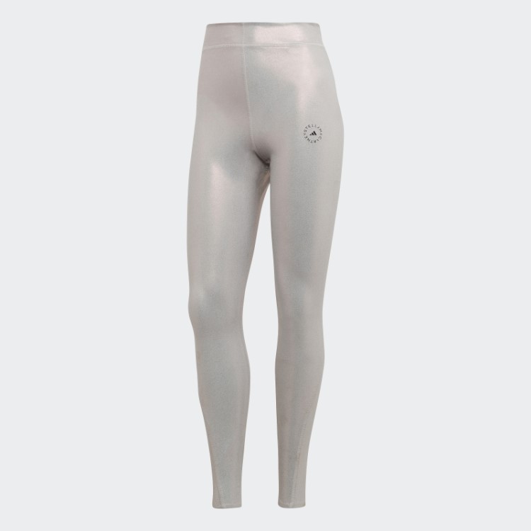 Adidas By Stella Mccartney Leggings De Treino Brilhante Rosa Quente Nebuloso