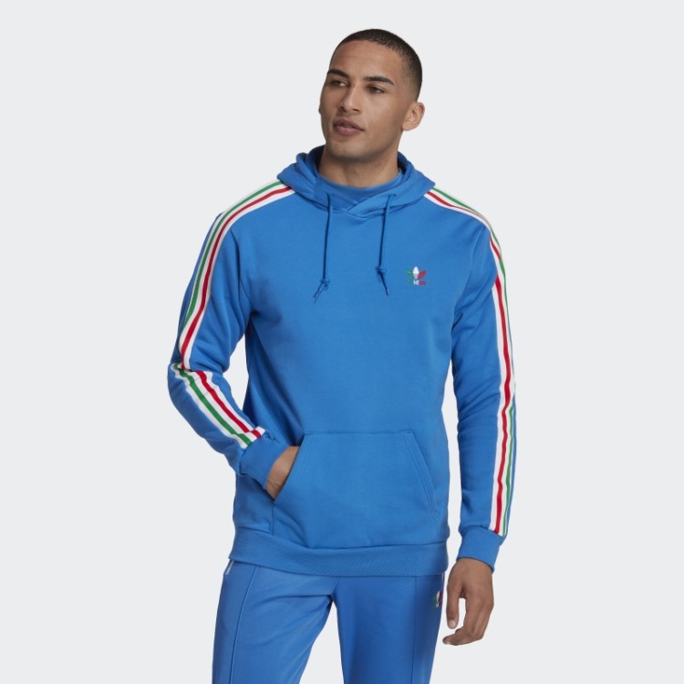 Moletom Com As Três Listras Royal Adidas