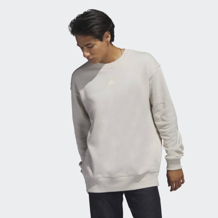 Adidas Essentials Feelvivid Moletom De Algodão Ombro Caído Alumínio