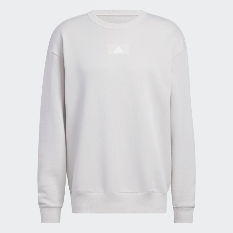 Adidas Essentials Feelvivid Moletom De Algodão Ombro Caído Alumínio