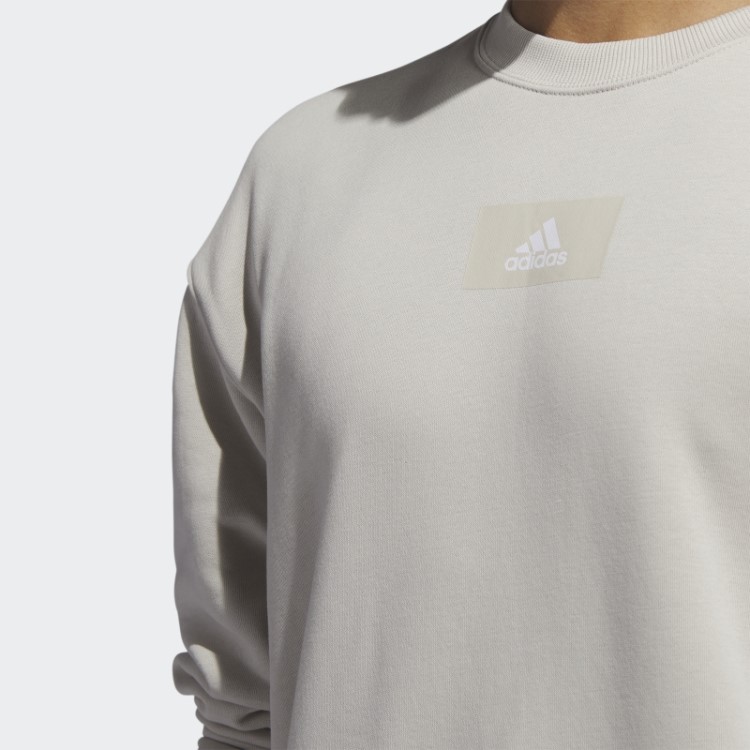 Adidas Essentials Feelvivid Moletom De Algodão Ombro Caído Alumínio