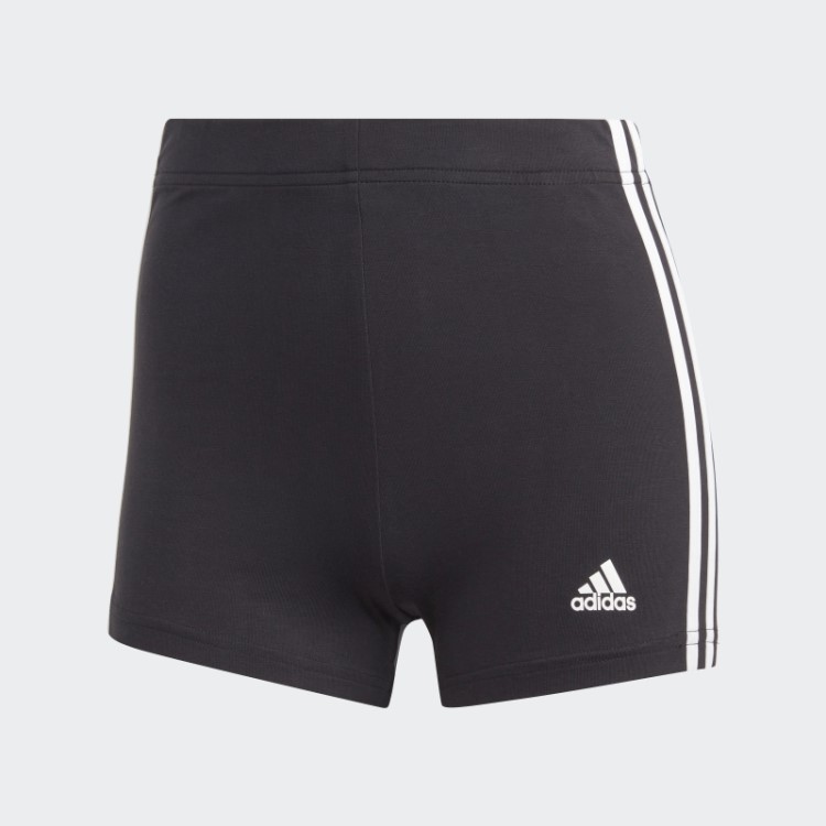 Bermuda Booty Preto Essencial Com As Três Listras De Jérsei Adidas