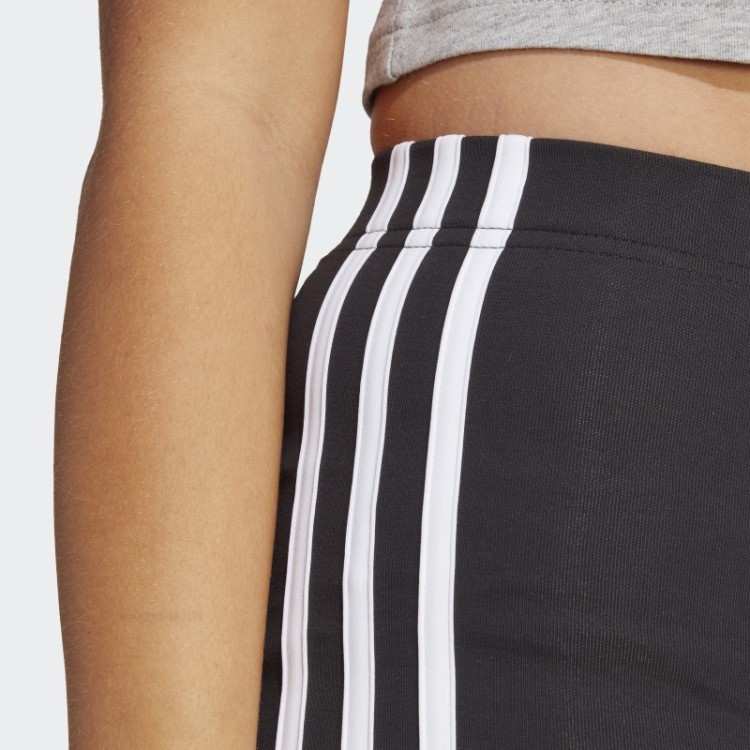 Bermuda Booty Preto Essencial Com As Três Listras De Jérsei Adidas