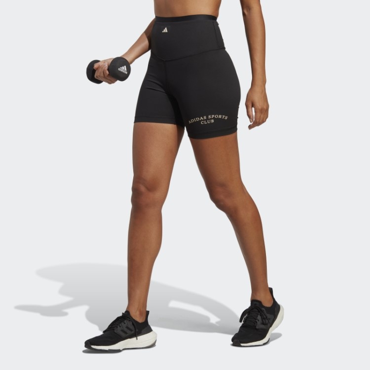 Leggings Pretas De Clube Esportivo De Cintura Alta Adidas