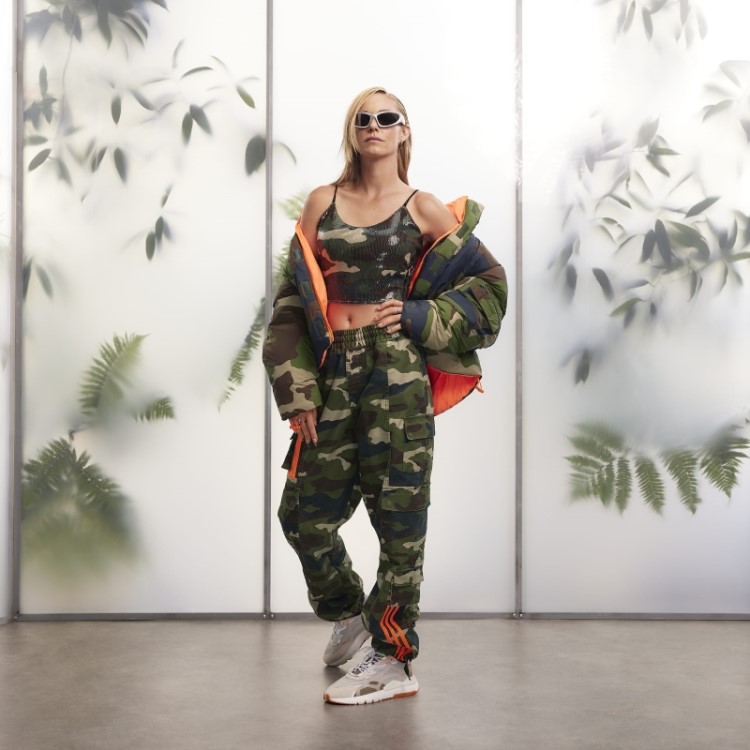 Jaqueta Puffer De Nylon Leve (todos Os Gêneros) Adidas Camo Print