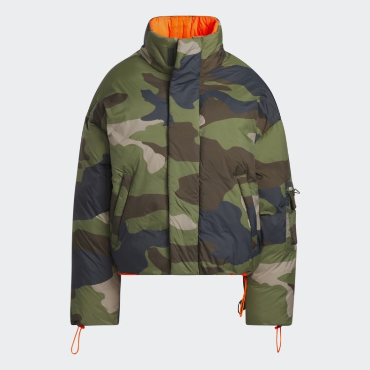 Jaqueta Puffer De Nylon Leve Com Estampa Camuflada (todos Os Gêneros)