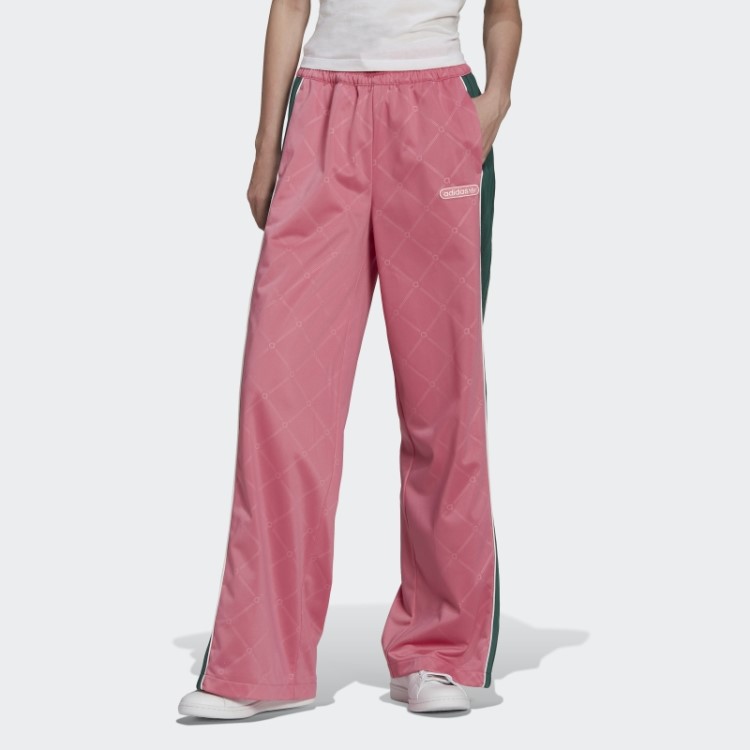 Calça Esportiva Adidas Retrô Luxo Moda Em Tom Rosa