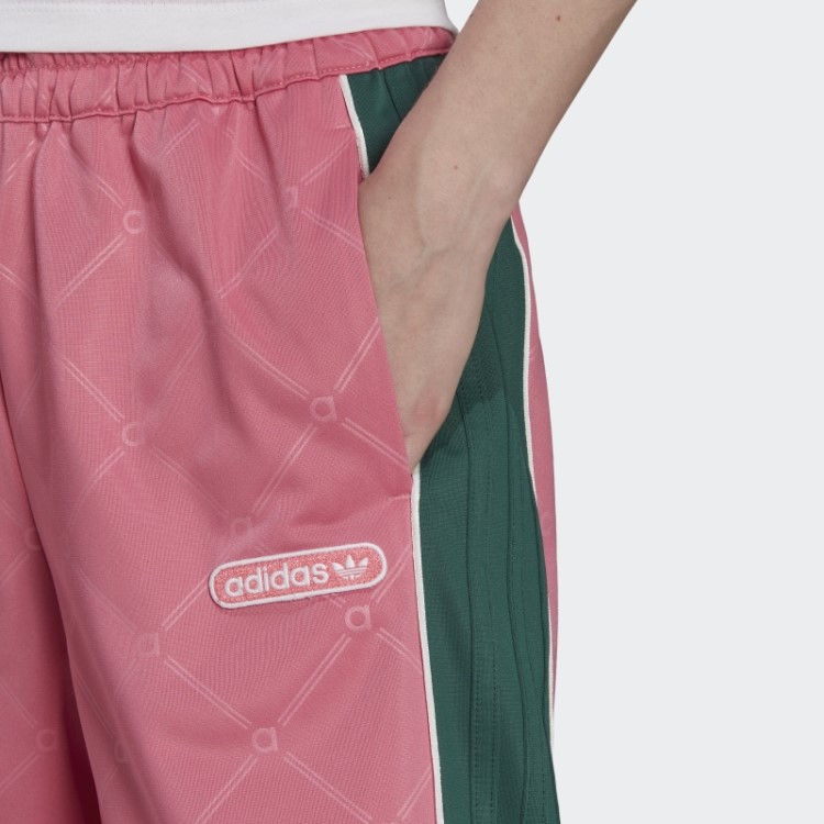 Calça Esportiva Adidas Retrô Luxo Moda Em Tom Rosa