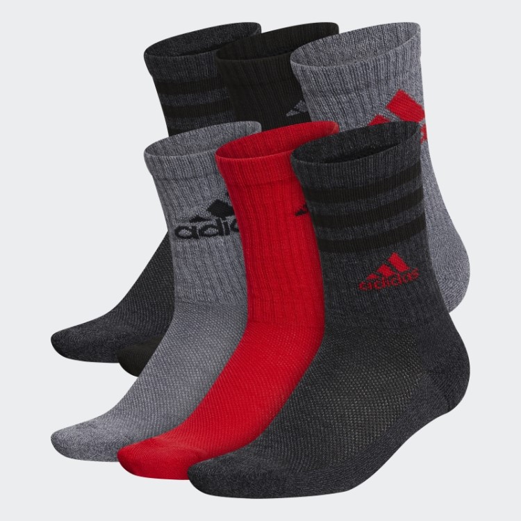 Meias Mistas Acolchoadas Cinza Médio 6 Pares Adidas