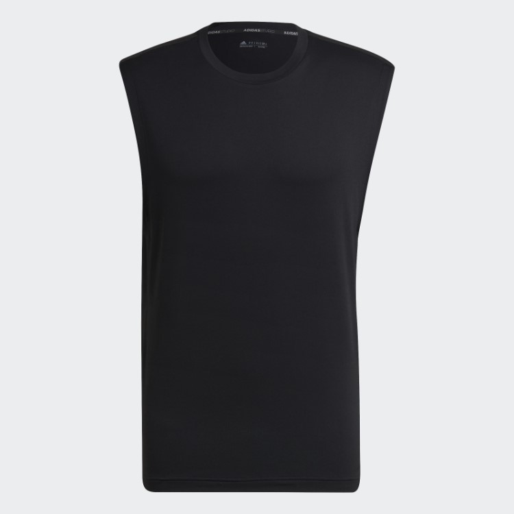 Camiseta Sem Manga Preta Adidas Yoga