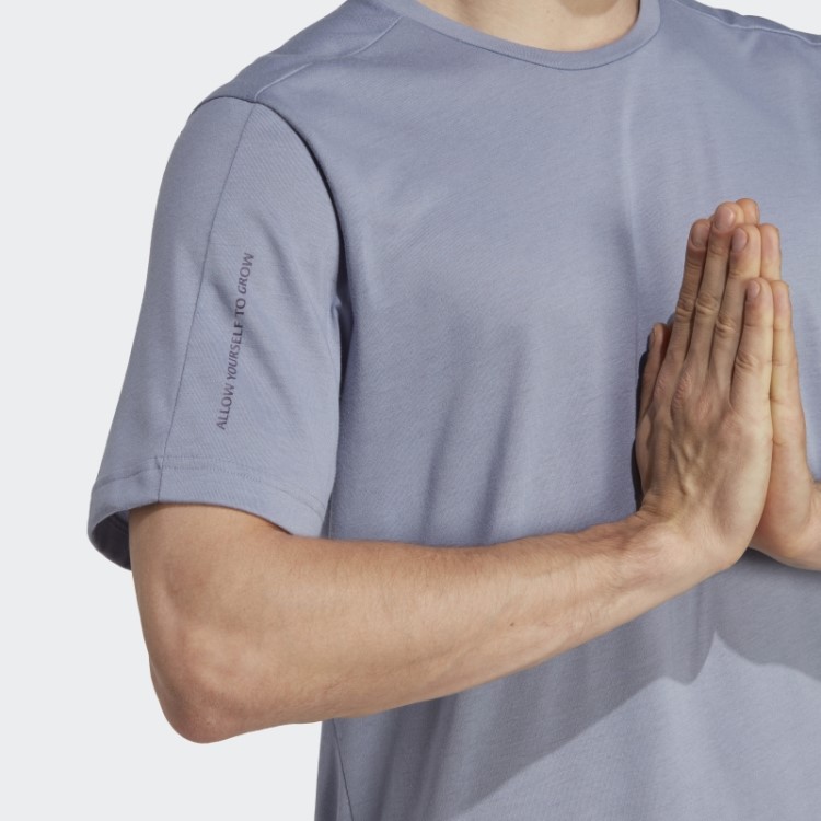 Camiseta De Treino Adidas Yoga Base Violeta Prateado