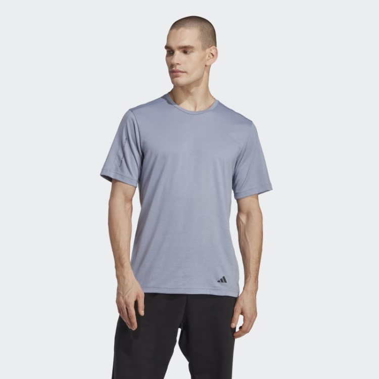 Camiseta De Treino Adidas Yoga Base Violeta Prateada