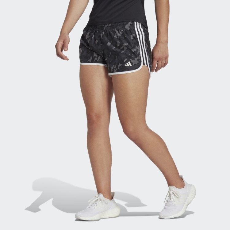Bermuda De Corrida Marathon 20 Camuflada Em Carbono Adidas