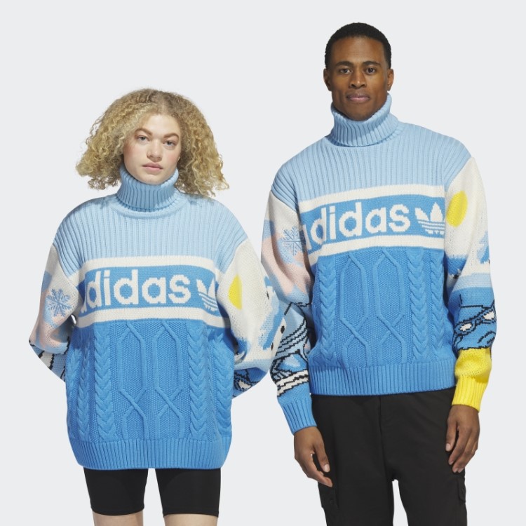 Moletom Branco De Natal (gênero Neutro) Adidas
