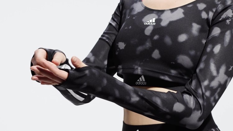 Adidas Hyperglam Cut 3 Listras Cropped Top Preto