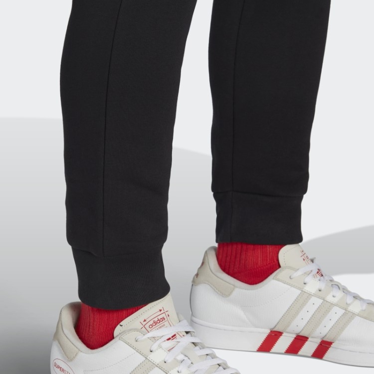 Calça De Treino Preta Real Madrid Essencial Trefoil Adidas
