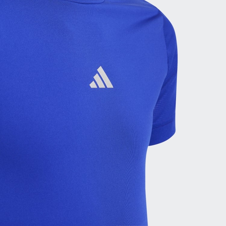 Camiseta Azul Adidas Aeroready Com As Três Listras
