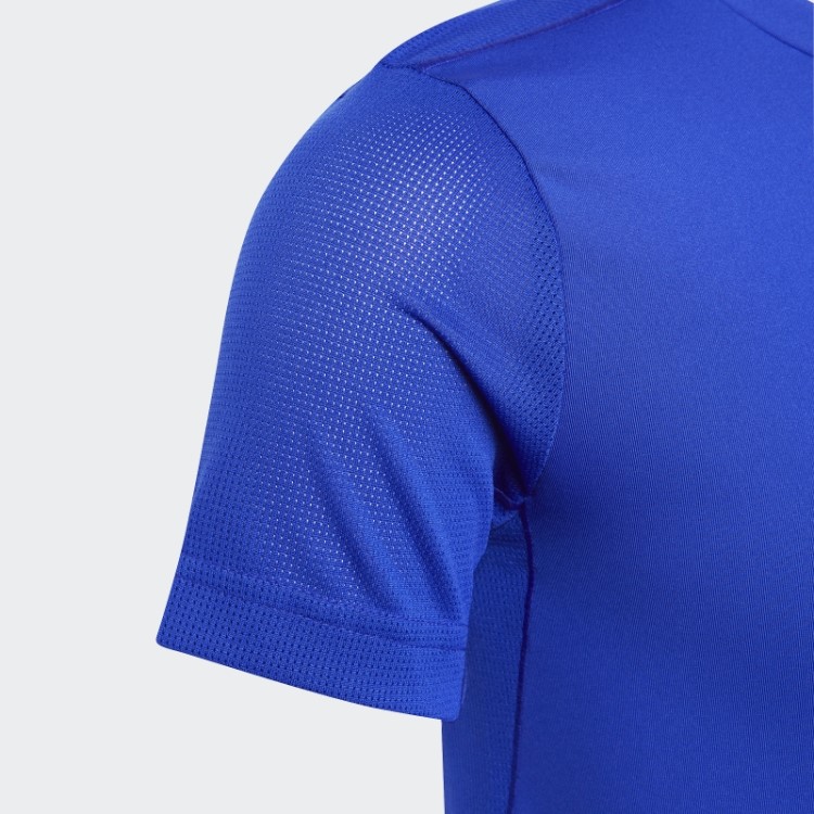 Camiseta Azul Adidas Aeroready Com As Três Listras
