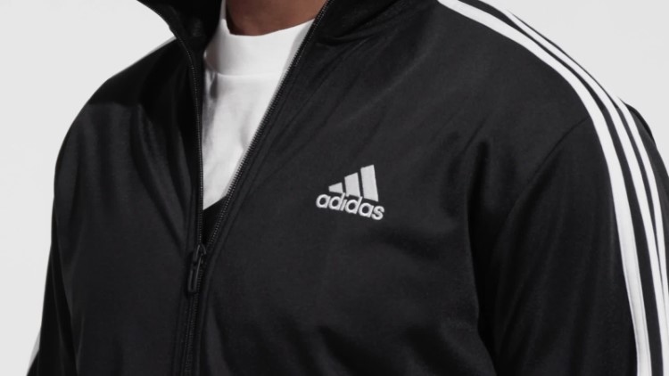 Fato De Treino De Tricot Básico Preto Adidas Com As 3 Riscas