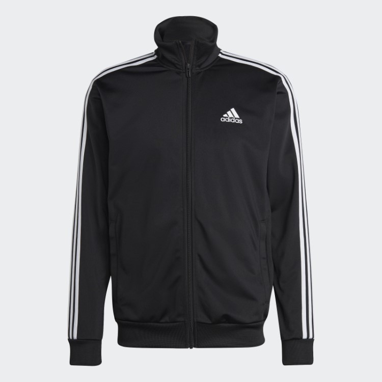 Fato De Treino De Tricot Básico Preto Adidas Com As 3 Riscas