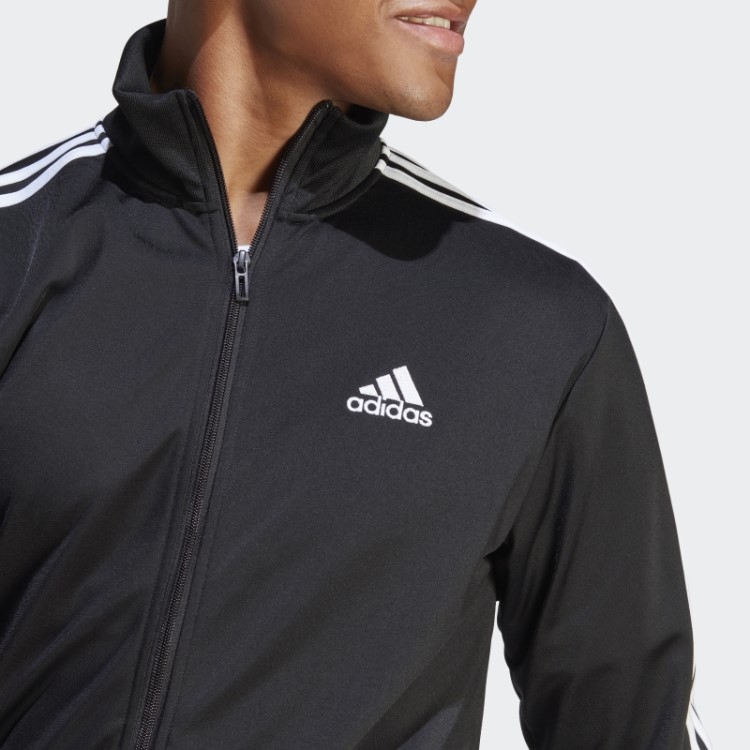 Fato De Treino De Tricot Básico Preto Adidas Com As 3 Riscas