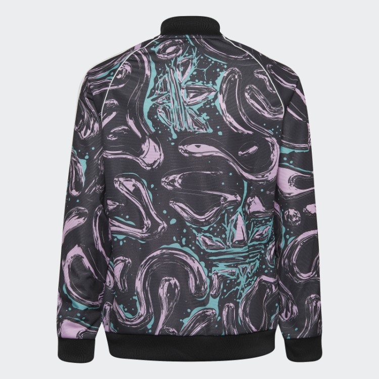 Jaqueta Preta Adidas Allover Print Sst