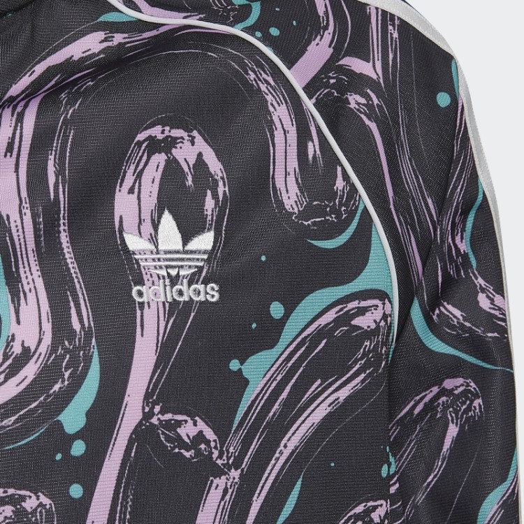 Jaqueta Preta Adidas Allover Print Sst