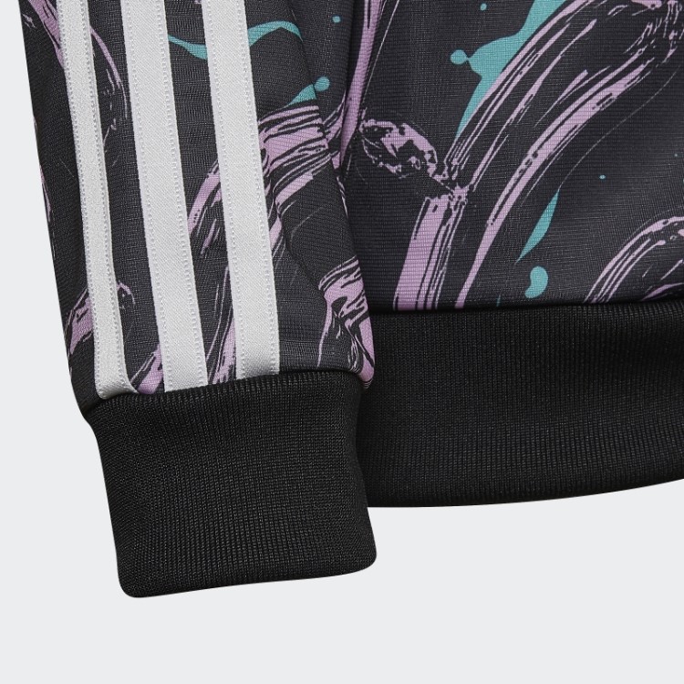 Jaqueta Preta Adidas Allover Print Sst