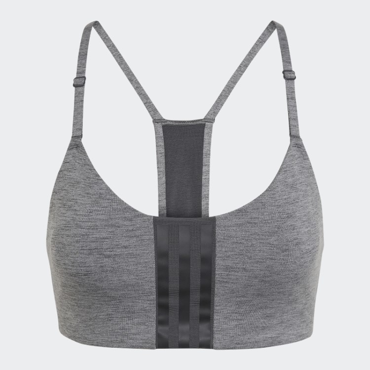 Sutiã De Treinamento Leve Cinza Escuro Da Adidas Aeroimpact