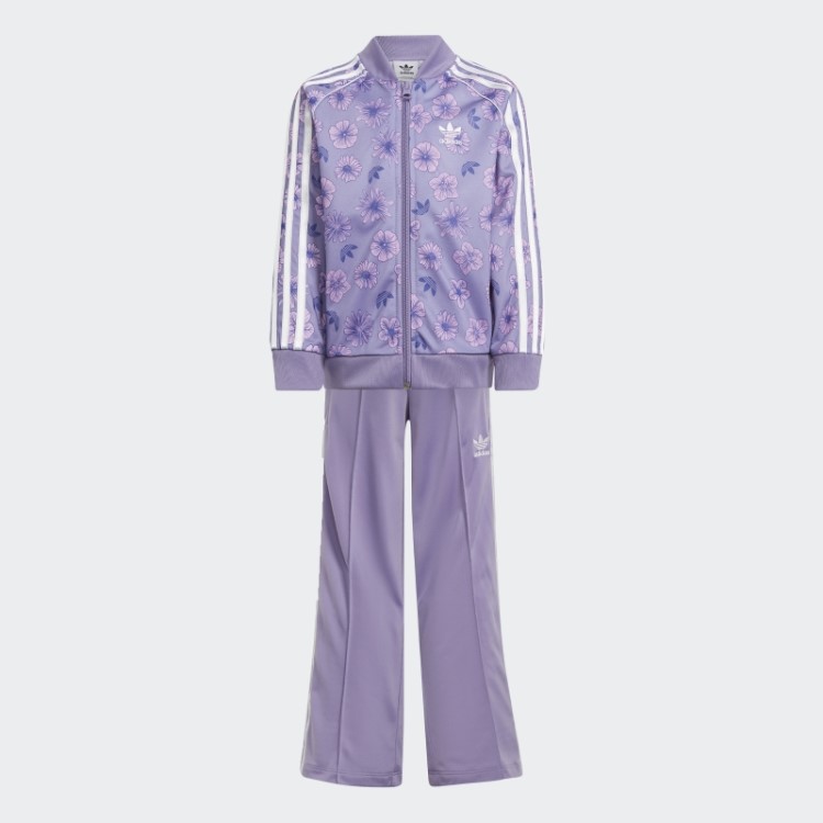 Agasalho Floral Adidas Lilás