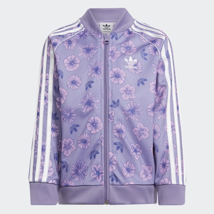 Agasalho Floral Adidas Lilás