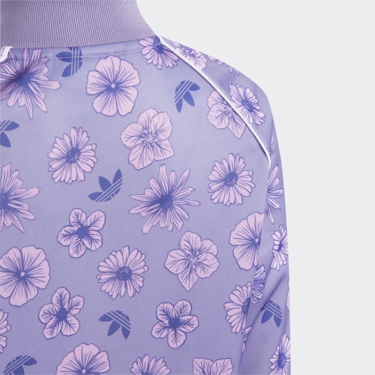 Agasalho Floral Adidas Lilás