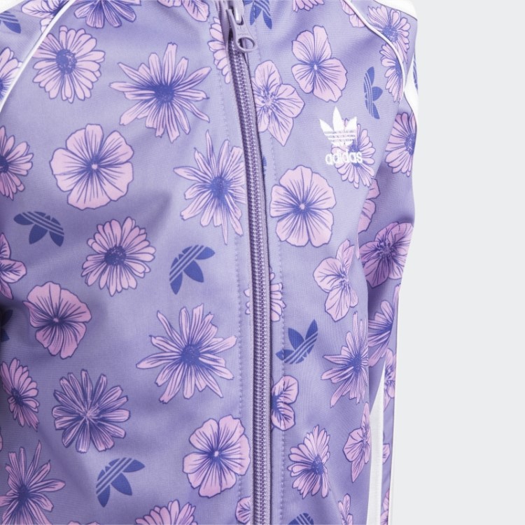 Agasalho Floral Adidas Lilás