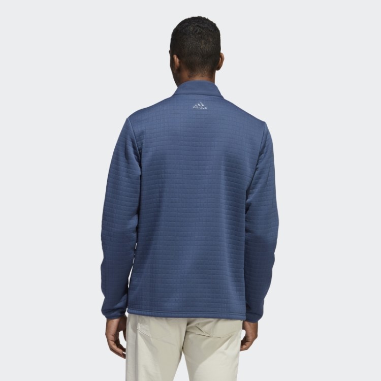 Pulôver Adidas Dwr Azul Marinho Com Zíper 1/4