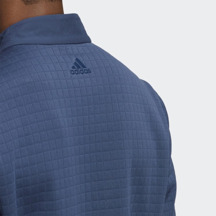 Pulôver Adidas Dwr Azul Marinho Com Zíper 1/4
