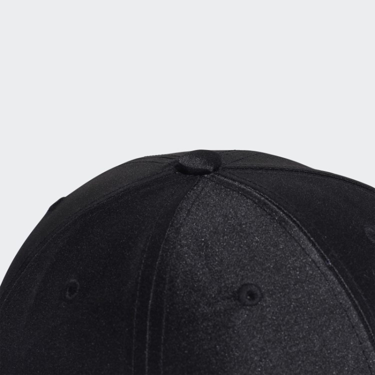 Boné De Beisebol De Cetim Preto Adidas Fashion