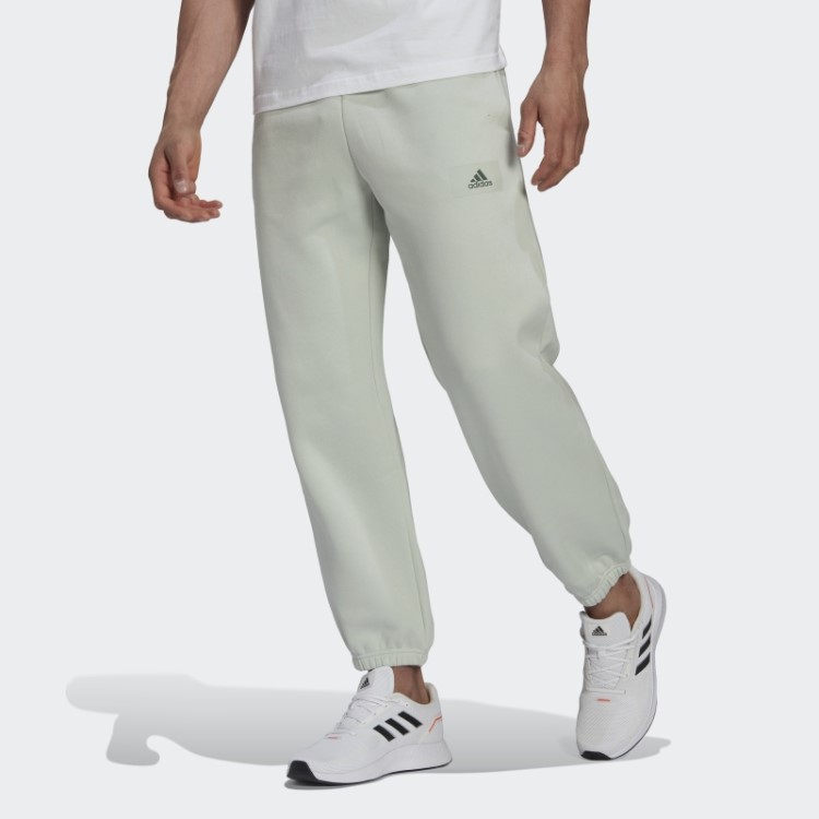 Adidas Green Essentials Feelvivid Jogger De Lã De Algodão Com Perna Reta