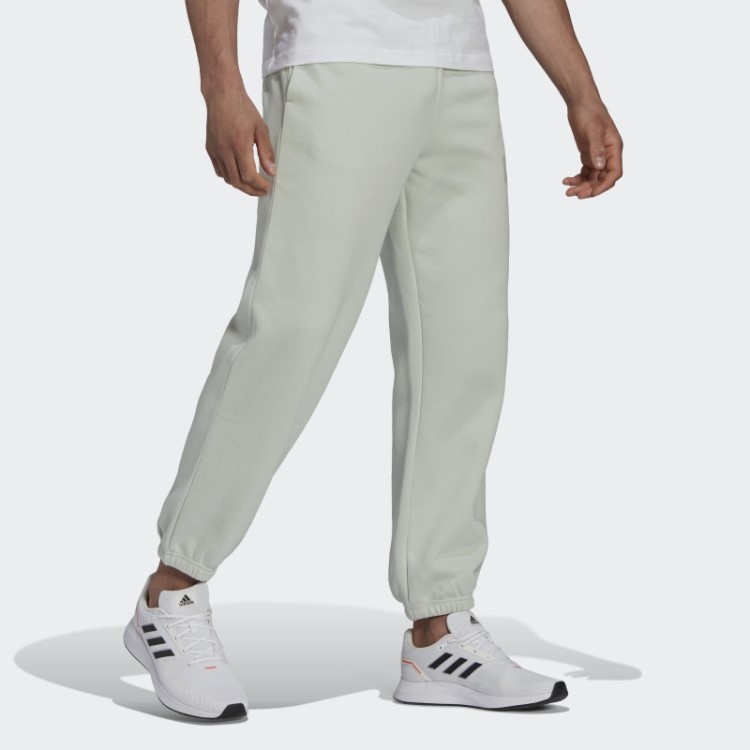 Adidas Green Essentials Feelvivid Jogger De Lã De Algodão Com Perna Reta