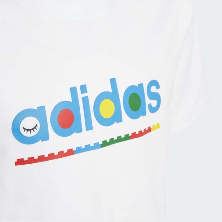 Camiseta Branca Quente Adidas X Lego