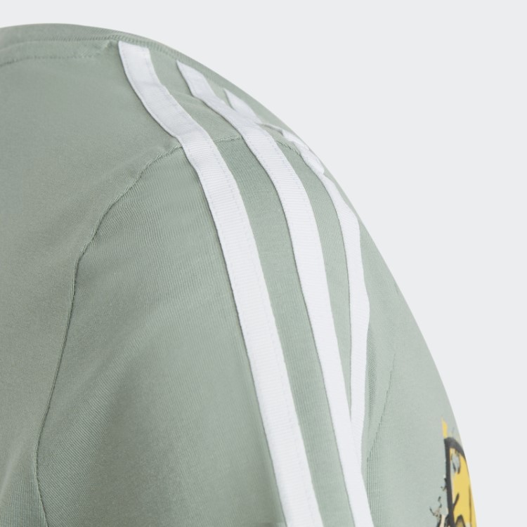 Adidas Vestido Animal Print Verde Prateado