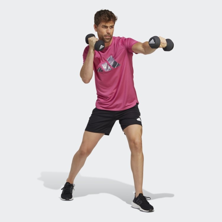 T-shirt De Treino Hiit Fúcsia Adidas Designed For Motion