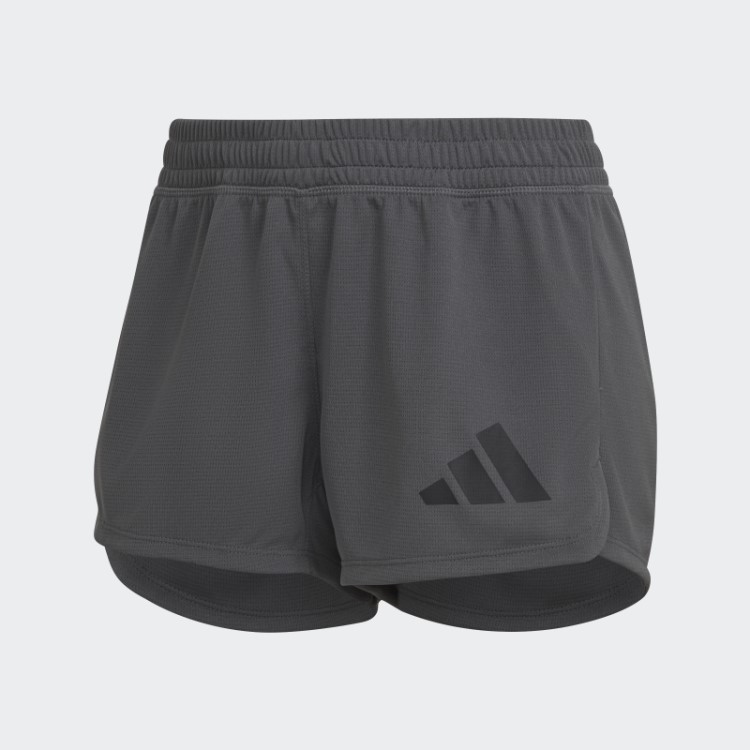 Bermuda De Tricô Adidas Pacer 3 Barras Cinza