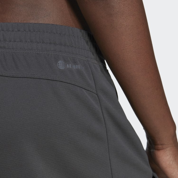 Bermuda De Tricô Adidas Pacer 3 Barras Cinza
