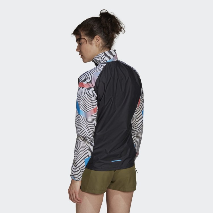 Terrex Trail Running Jaqueta Corta Vento Branca Adidas